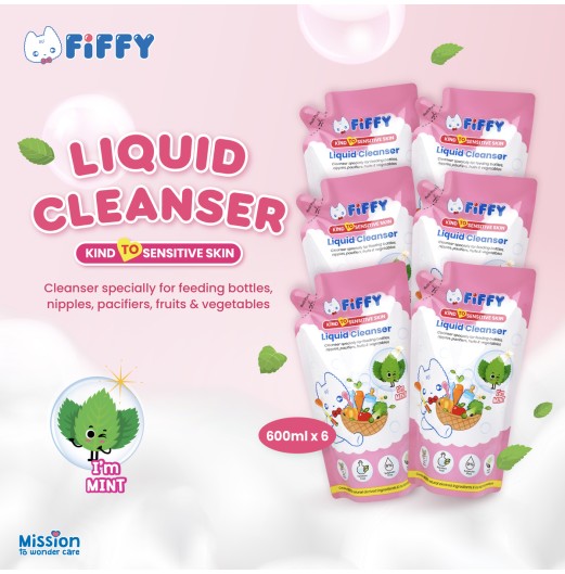 FIFFY LIQUID CLEANSER MINT REL*6 PENCUCI CECAIR (2534X6)