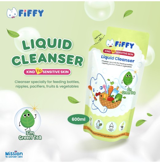 FIFFY BABY LIQUID CLEANSER REFILL PACK GREEN TEA FLAVOR (600ML) FIFFY BABY LIQUID CLEANSER REFILL PACK GREEN TEA FLAVOR (600ML)