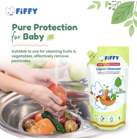 (CARTON) FIFFY LIQUID CLEANSER GREEN TEA REFILL PACK (600ML*12) PENCUCI CECAIR (2539X12)
