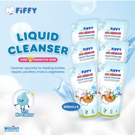 FIFFY LIQUID CLEANSER NO FLV REFILL (600ML*6) PENCUCI CECAIR (2546X6)