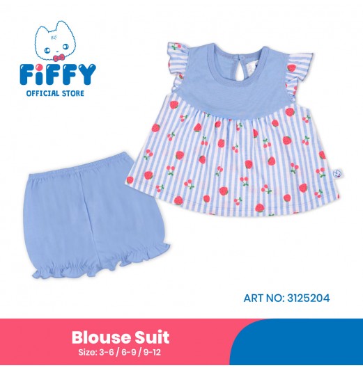 FIFFY BERRY BLOOM BAJU BAYI BLOUSE SUIT (3125207)