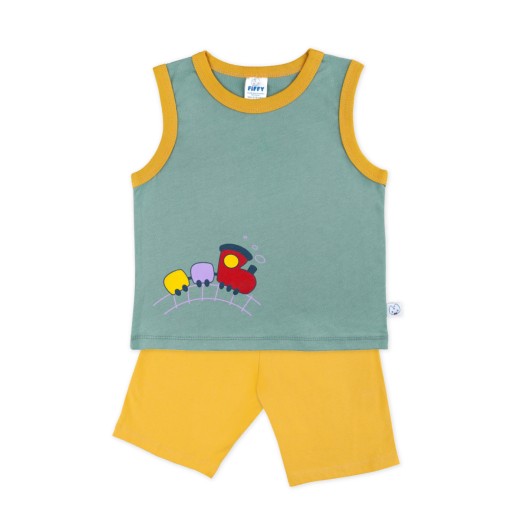 FIFFY LITTLE TRAIN TANK TOP SUIT BAJU BAYI (3225016) FIFFY LITTLE TRAIN TANK TOP SUIT BAJU BAYI (3225016)