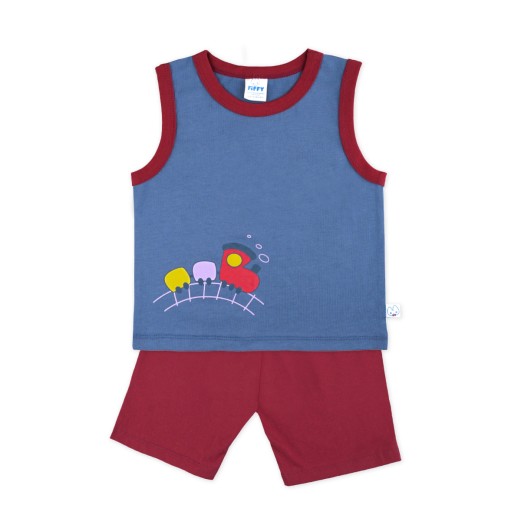 FIFFY LITTLE TRAIN TANK TOP SUIT BAJU BAYI (3225016) FIFFY LITTLE TRAIN TANK TOP SUIT BAJU BAYI (3225016)