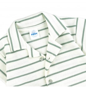 FIFFY STRIPE BAJU BAYI SHORT SLEEVE BOY SHIRT SUIT (3225825)