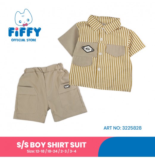 FIFFY BEST POCKET SHORT SLEEVE BOY SHIRT SUIT BAJU BAYI (3225828)