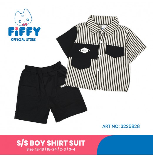FIFFY BEST POCKET SHORT SLEEVE BOY SHIRT SUIT BAJU BAYI (3225828)