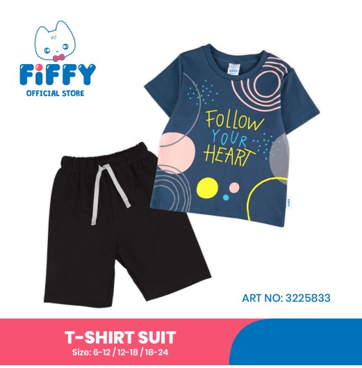FIFFY FOLLOW YOUR HEART T-SHIRT SUIT BAJU BAYI (3225833) FIFFY FOLLOW YOUR HEART T-SHIRT SUIT BAJU BAYI (3225833)