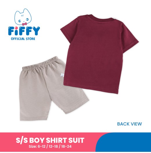 FIFFY SUSPENDER SHORT SLEEVE BOY SHIRT SUIT BAJU BAYI (3225836)