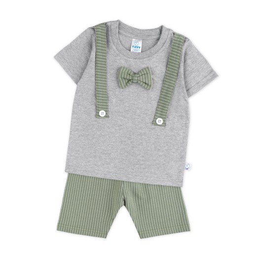 FIFFY SUSPENDER SHORT SLEEVE BOY SHIRT SUIT BAJU BAYI (3225836)