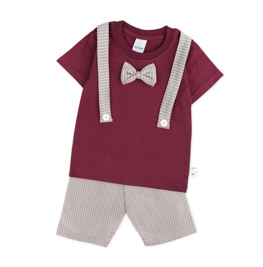 FIFFY SUSPENDER SHORT SLEEVE BOY SHIRT SUIT BAJU BAYI (3225836)