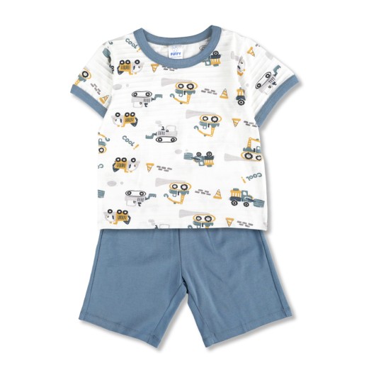 FIFFY BUSY TRAFFIC T-SHIRT SUIT BAJU BAYI (3226101) FIFFY BUSY TRAFFIC T-SHIRT SUIT BAJU BAYI (3226101)