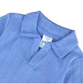 FIFFY TEXTURED KNIT SHORT SLEEVE SHIRT SUIT BAJU BAYI (3226802)