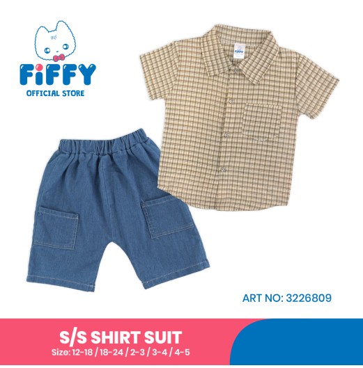 FIFFY CITY BOY SHORT SLEEVE SHIRT SUIT BAJU BAYI (3226809) FIFFY CITY BOY SHORT SLEEVE SHIRT SUIT BAJU BAYI (3226809)