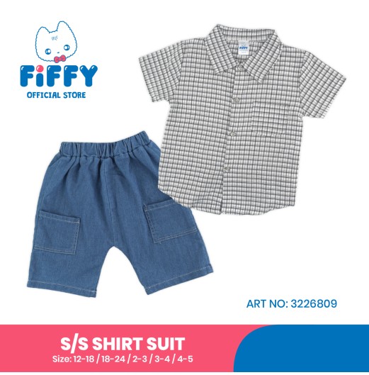 FIFFY CITY BOY SHORT SLEEVE SHIRT SUIT BAJU BAYI (3226809) FIFFY CITY BOY SHORT SLEEVE SHIRT SUIT BAJU BAYI (3226809)