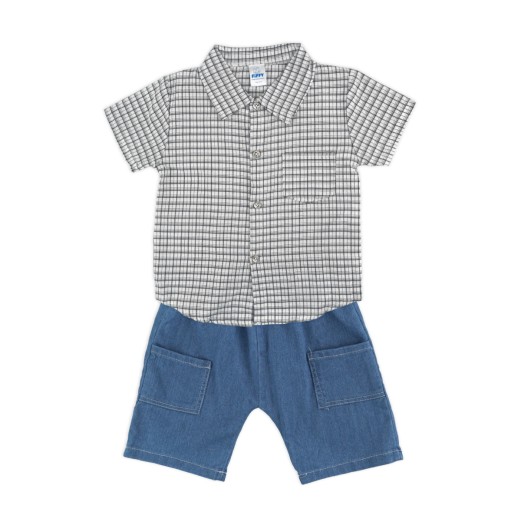 FIFFY CITY BOY SHORT SLEEVE SHIRT SUIT BAJU BAYI (3226809) FIFFY CITY BOY SHORT SLEEVE SHIRT SUIT BAJU BAYI (3226809)