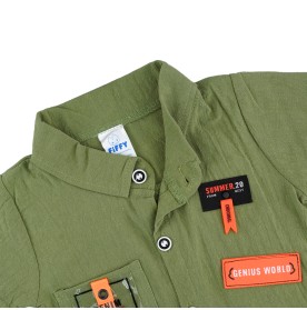 FIFFY PATCHWORK SHORT SLEEVE SHIRT SUIT BAJU BAYI (3226810)