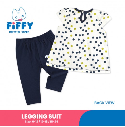 FIFFY POLKA DOT RUFFLE BAJU BAYI LEGGING SUIT (3325010)