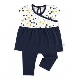 FIFFY POLKA DOT RUFFLE BAJU BAYI LEGGING SUIT (3325010)