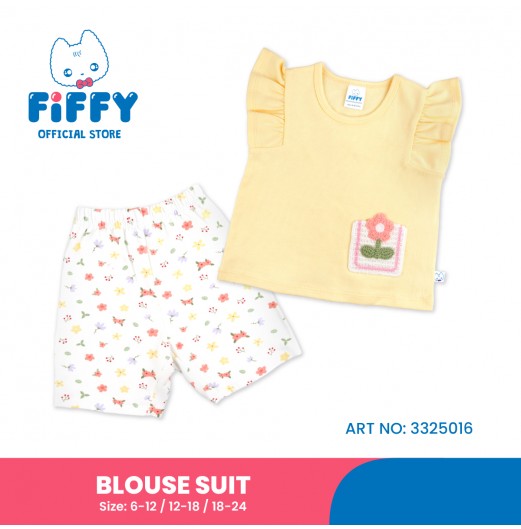 FIFFY PETAL POCKET BAJU BAYI BLOUSE SUIT (3325016)