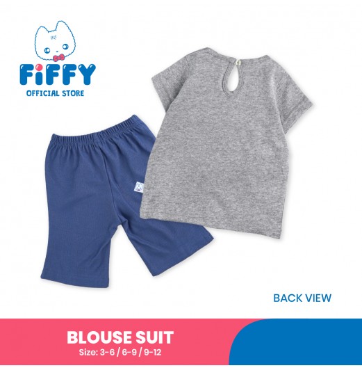 FIFFY HEART PATCH BAJU BAYI BLOUSE SUIT (3325831)