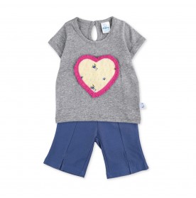 FIFFY HEART PATCH BAJU BAYI BLOUSE SUIT (3325831)