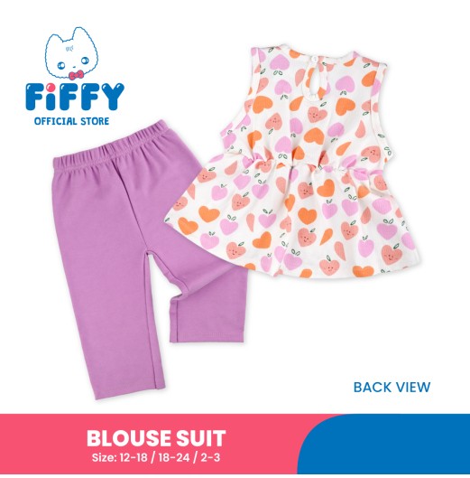 FIFFY PEACHY HEART BLOUSE SUIT BAJU BAYI (3326104)