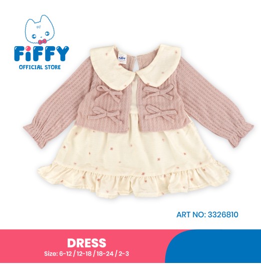 FIFFY SWEET BOW DRESS BAJU BAYI (3326810) FIFFY SWEET BOW DRESS BAJU BAYI (3326810)