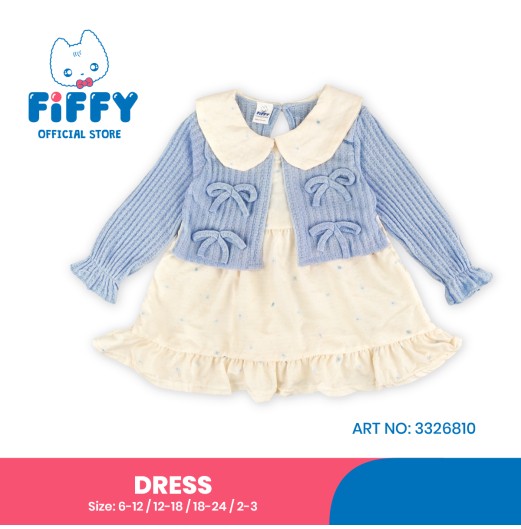 FIFFY SWEET BOW DRESS BAJU BAYI (3326810) FIFFY SWEET BOW DRESS BAJU BAYI (3326810)