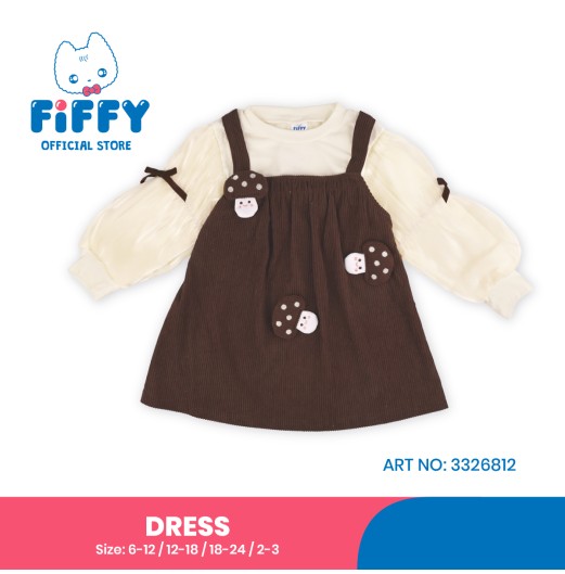 FIFFY MUSHROOM PATCH BAJU BAYI DRESS (3326812) FIFFY MUSHROOM PATCH BAJU BAYI DRESS (3326812)