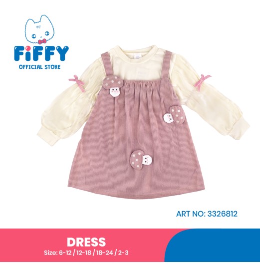 FIFFY MUSHROOM PATCH BAJU BAYI DRESS (3326812) FIFFY MUSHROOM PATCH BAJU BAYI DRESS (3326812)
