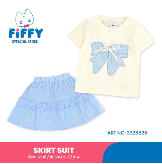 FIFFY BIG BOW SKIRT SUIT BAJU BAYI (3326825) FIFFY BIG BOW SKIRT SUIT BAJU BAYI (3326825)