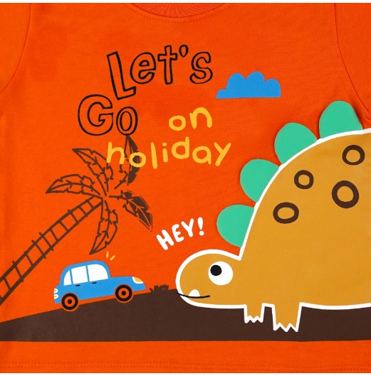 FIFFY LET'S GO ON HOLIDAY BAJU TIDUR BAYI SHORT SLEEVE BOY PYJAMAS SUIT (3425007)