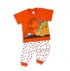 FIFFY LET'S GO ON HOLIDAY BAJU TIDUR BAYI SHORT SLEEVE BOY PYJAMAS SUIT (3425007)