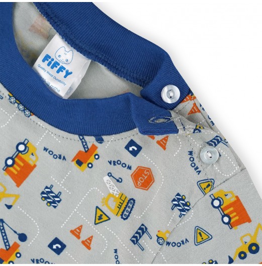 FIFFY UNDER CONSTRUCTION BAJU BAYI LONG SLEEVE BOY PYJAMAS SUIT (3425008)