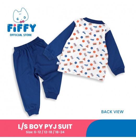 FIFFY CITY DINO ADVENTURE BAJU BAYI LONG SLEEVE BOY PYJAMAS SUIT (3425009)