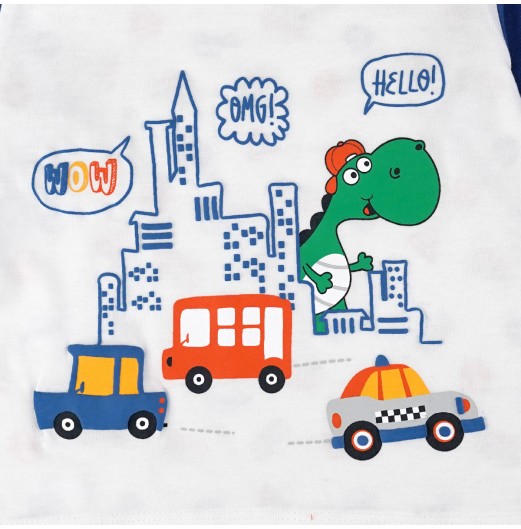 FIFFY CITY DINO ADVENTURE BAJU BAYI LONG SLEEVE BOY PYJAMAS SUIT (3425009)