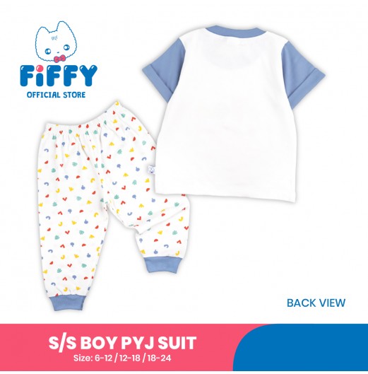 FIFFY BEST FRIEND SHORT SLEEVE BOY PYJAMAS SUIT BAJU TIDUR BAYI (3425010)