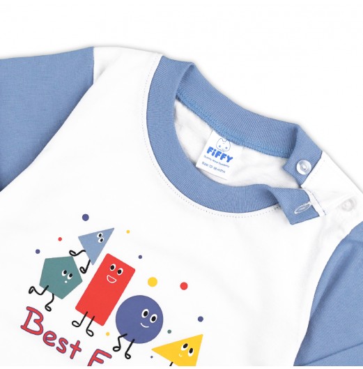 FIFFY BEST FRIEND SHORT SLEEVE BOY PYJAMAS SUIT BAJU TIDUR BAYI (3425010)