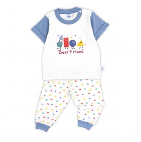 FIFFY BEST FRIEND SHORT SLEEVE BOY PYJAMAS SUIT BAJU TIDUR BAYI (3425010)