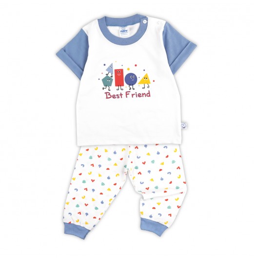 FIFFY BEST FRIEND SHORT SLEEVE BOY PYJAMAS SUIT BAJU TIDUR BAYI (3425010)