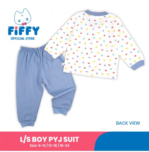FIFFY HEY SMILE LONG SLEEVE BOY PYJAMAS SUIT BAJU TIDUR BAYI (3425011)