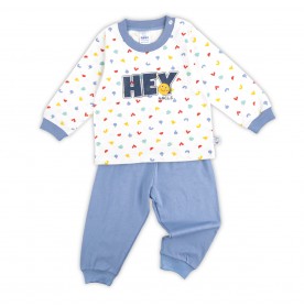 FIFFY HEY SMILE LONG SLEEVE BOY PYJAMAS SUIT BAJU TIDUR BAYI (3425011)