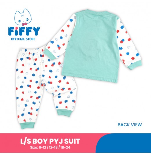 FIFFY SPREAD LOVE AND JOY LONG SLEEVE BOY PYJAMAS SUIT BAJU TIDUR BAYI (3425012)