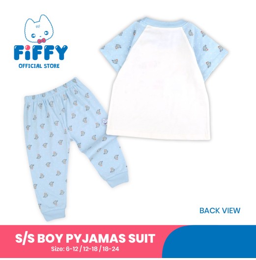 FIFFY COME WITH US SHORT SLEEVE BOY PYJAMAS SUIT BAJU BAYI (3425013)