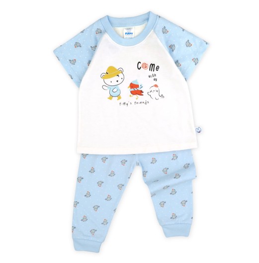 FIFFY COME WITH US SHORT SLEEVE BOY PYJAMAS SUIT BAJU BAYI (3425013)