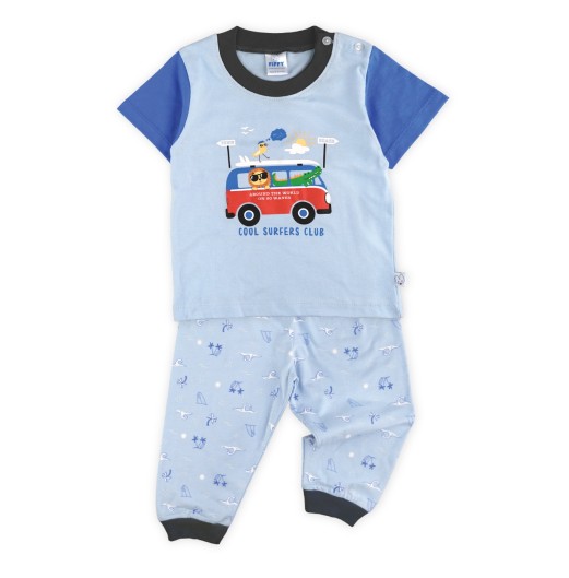 FIFFY COOL SURFERS CLUB SHORT SLEEVE BOY PYJAMAS SUIT BAJU BAYI (3425016)