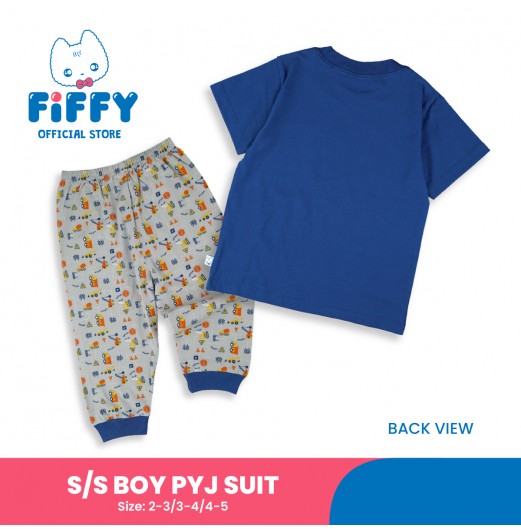 FIFFY ROAD MAINTENANCE BAJU BAYI SHORT SLEEVE BOY PYJAMAS SUIT (3425505)