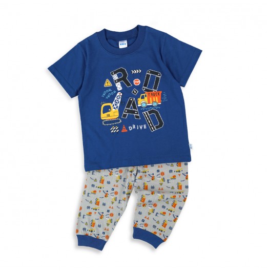 FIFFY ROAD MAINTENANCE BAJU BAYI SHORT SLEEVE BOY PYJAMAS SUIT (3425505)