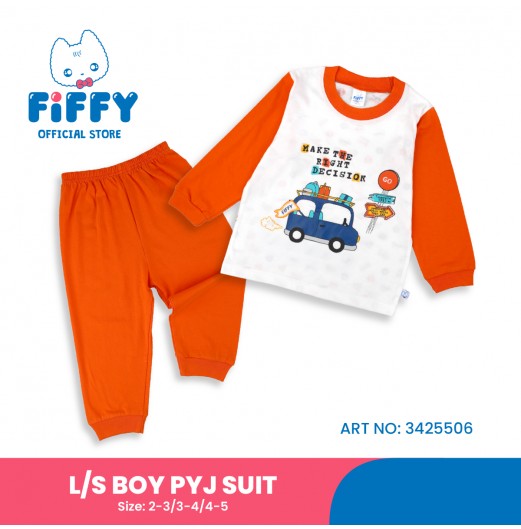 FIFFY MAKE THE RIGHT DECISION BAJU BAYI LONG SLEEVE BOY PYJAMAS SUIT (3425506)