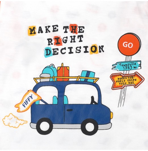 FIFFY MAKE THE RIGHT DECISION BAJU BAYI LONG SLEEVE BOY PYJAMAS SUIT (3425506)